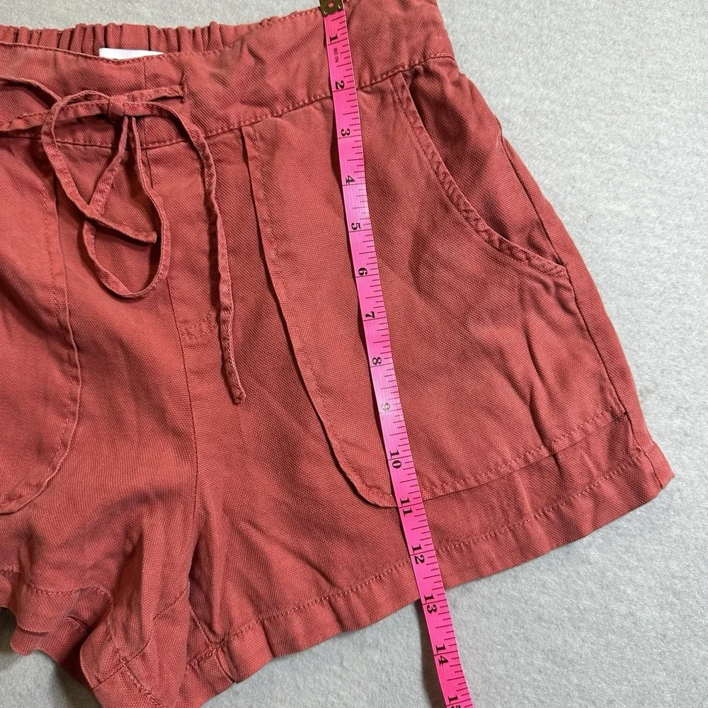 OAT New York Drawstring Shorts Womens XS Coral Elastic Waist Casual Lounge‎ NWT